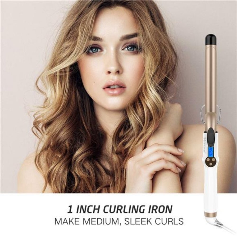 1 Inch Curling Iron Professional Ceramic Tourmaline Coating Barrel Hair Curler